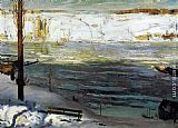 George Wesley Bellows Floating Ice painting